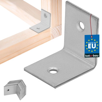 Colțar dulgheresc inoxidabil galvanizat 30x30x25 mm set de 12 buc.