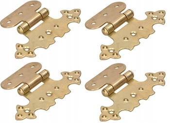Balama asimetrică decorativă pentru mobilier asimetric pentru mobilier retro alamă aurie - 4 buc.