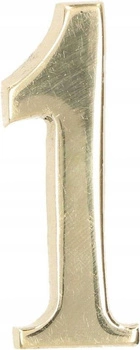 Număr de casă "1" număr de ușă adeziv 5cm alamă