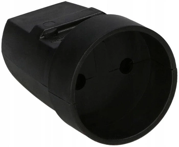 Priza portabilă demontabilă fără împământare - Culoare neagră