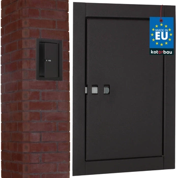 Ușă de inspecție a coșului de fum 13x21cm oțel bronz