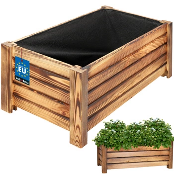 Ghiveci de flori din lemn cutie de grădină bronzat 60x33 cm