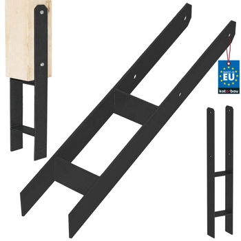 Baza stâlpului h pentru încastrare zincat negru 100 mm