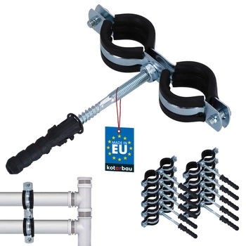 Clemă pentru țevi de 3/4" cu mâner de cauciuc 10 buc.