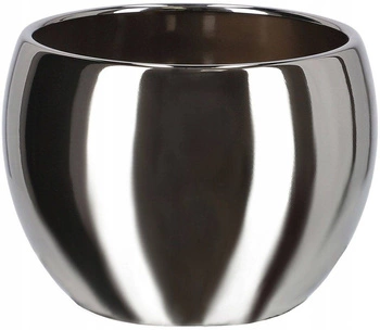 Ghiveci ceramic floare fi10 - Culoare argintie