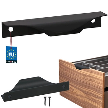 Mâner pentru mobilă modern aluminiu negru mat 96 mm