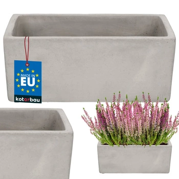 Doniczka podłużna rynnowa ceramiczna industrialna beton 22 cm