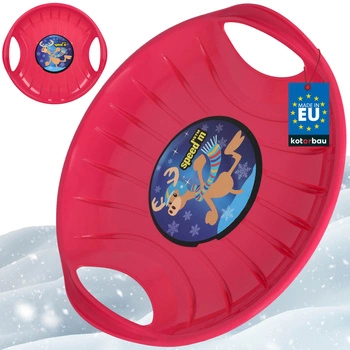 Sănii disc pentru alunecat pe zăpadă roz 60 cm