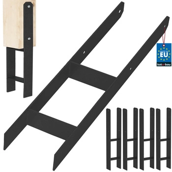 Baza stâlpului h pentru încastrare zincat negru 140 mm set de 4 buc.