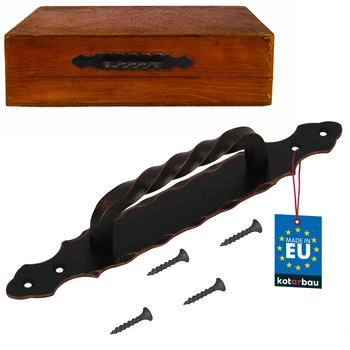 Mâner de ușă antaba forjat cupru negru 290 mm