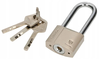 Lacăt ranforsat lanț lung din oțel 40mm satinat