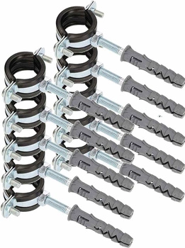 Clemă pentru țevi de 3/4" cu mâner de cauciuc - 10 buc.