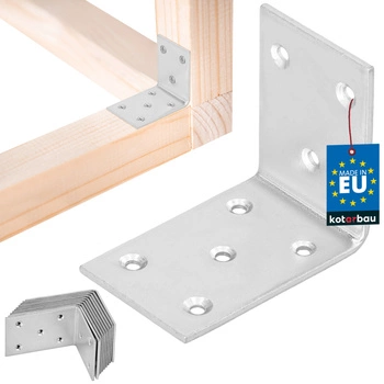 Colțar dulgheresc inoxidabil galvanizat 55x45x35 mm set de 12 buc.