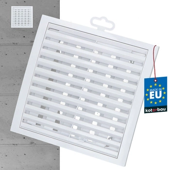Grilă de ventilație blocabilă cu plasă 200x200mm