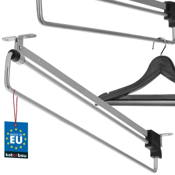 Umeraș extensibil pentru cămăși de garderobă argintiu 450 mm