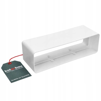 Conector cu canal plat conector alb 204x60 mm