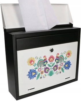 Cutie poștală pentru ziare poștale decorată cu grafică