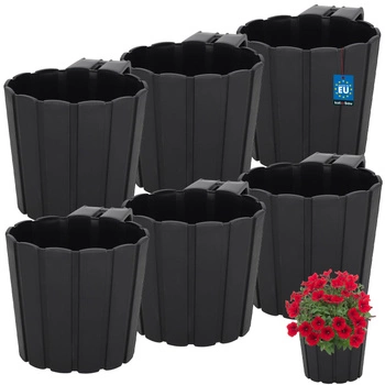 Ghiveci pentru balcon alb na zábradlí 200 MM set de 6 kcu.