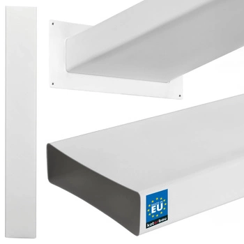 Conductă de ventilație pentru cabluri plate 204x60 alb 150cm