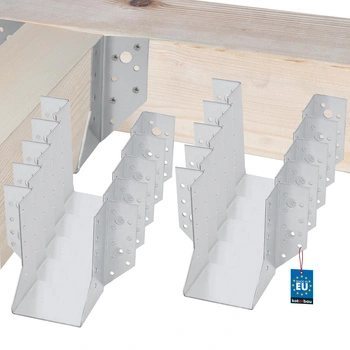 Cârlig pentru grinzi din lemn tâmplărie căpriori 80x120 mm set de 10 buc.