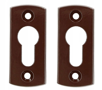 Plăcuță pentru cilindru ușă poartă - 2 buc - Culoare maro
