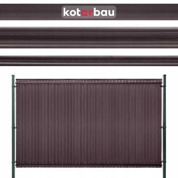 Panou de gard acoperit cu benzi maro 122 cm