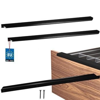 Mâner mobilier aluminiu negru mat 480/500 mm set de 2 buc.