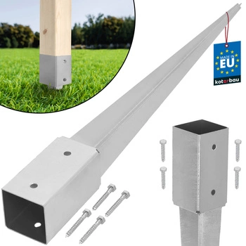 Stâlp de bază condus ancoră sol oțel 70x70x750 mm