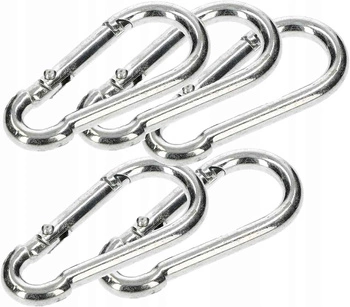 Carabină pentru pompieri leagăn frânghie hamac metalică 40 mm set de 5 buc.