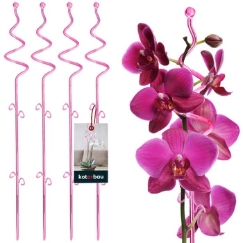 Suport de plante din plastic roz 58 cm set de 4 buc.
