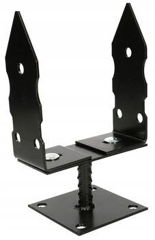 Bază stâlp prindere 0-165 mm cotă pe soclu - Culoare neagră