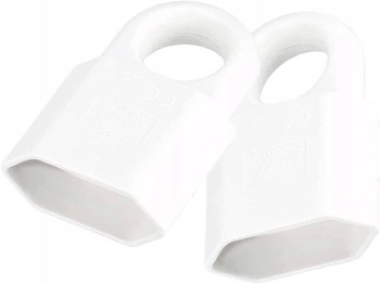 Priză portabilă cu mâner demontabilă b/u - 2 bucăți - Culoare albă