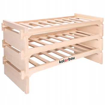 Raft de vin modular din lemn 24 sticle