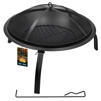 Șemineu de grădină cu grătar pliabil din oțel 56x39 cm