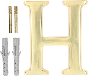 Litera "h" pentru înălțimea ușii casei în alamă 10 cm