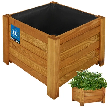 Ghiveci de grădină pentru terasă exterior din lemn stejar 38x38cm