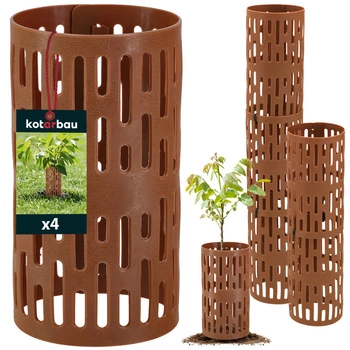 Husa de protecție a trunchiului de copac maro 20 cm set de 4 buc.