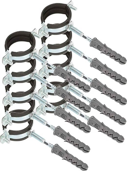 Clemă pentru țevi de 6/4" cu mâner de cauciuc - 10 buc.