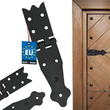 Balamale pentru mobilă cutii obloane ferestre oțel negru 160 mm