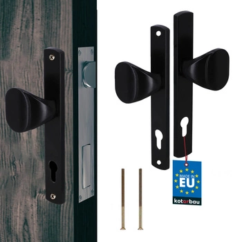 Mâner pentru ghișeu poartă ușă ax lung aluminiu negru 90 mm