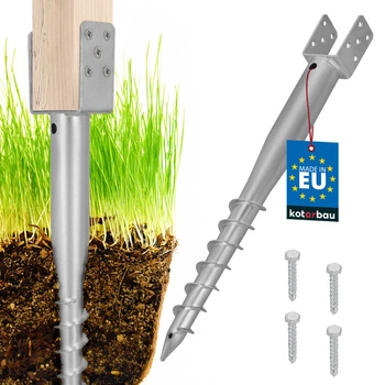 Baza stâlpului în formă de u înșurubată pământ oțel 70x700 mm