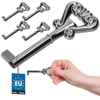 Cheie mobilier bar universală decorativă retro crom 7 cm set de 5 buc.