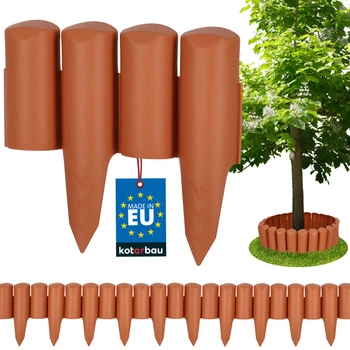 Gard grădină gard plastic bătut teracotă 2,5 m