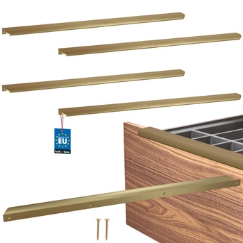 Mâner mobilier aluminiu auriu mat 540/560 mm set de 4 buc.