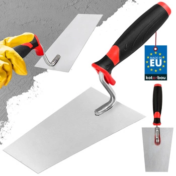 Mistrie pentru zidari trapezoidală oțel inoxidabil mâner din cauciuc 160 mm