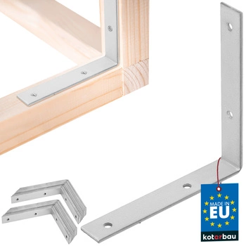 Colțar dulgheresc inoxidabil galvanizat 125x125x20 mm set de 25 buc.