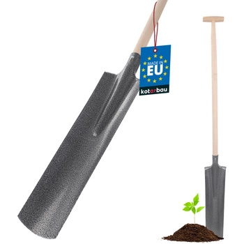 Lopată de drenaj îngustă lungă pentru copaci arbuști șanțuri cu ax 45x16,5 cm