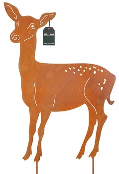 Figurină căprioară ornament metalic grădină rugină