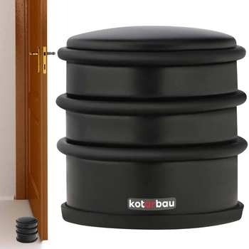 Opritor de ușă de sine stătător negru 7 cm
