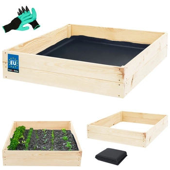 Cutie de legume din lemn ierburi creștere 120x120x18 cm